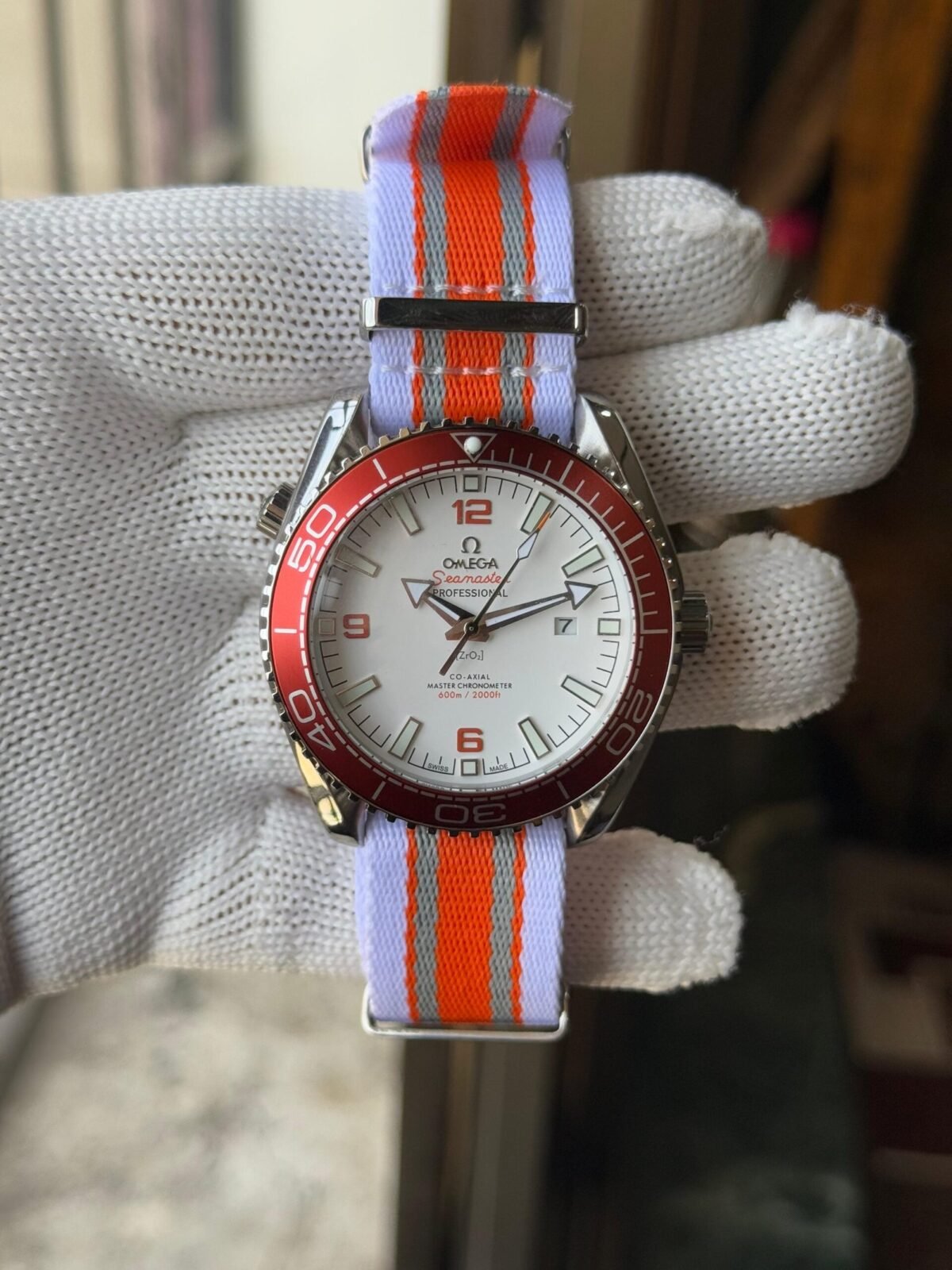 Omega Seamaster Planet Ocean 600m Automatic Chronometer White Dial Men's Watch - Image 1