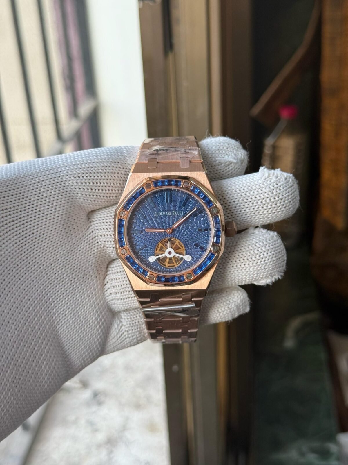 Audemars Piguet Royal Oak Flying Tourbillion RG-Blue Bezel - Image 1